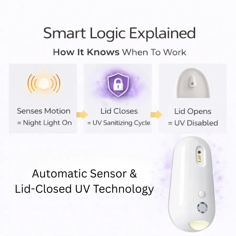 Self Cleaning UV Toilet Sanitizer & Night Light